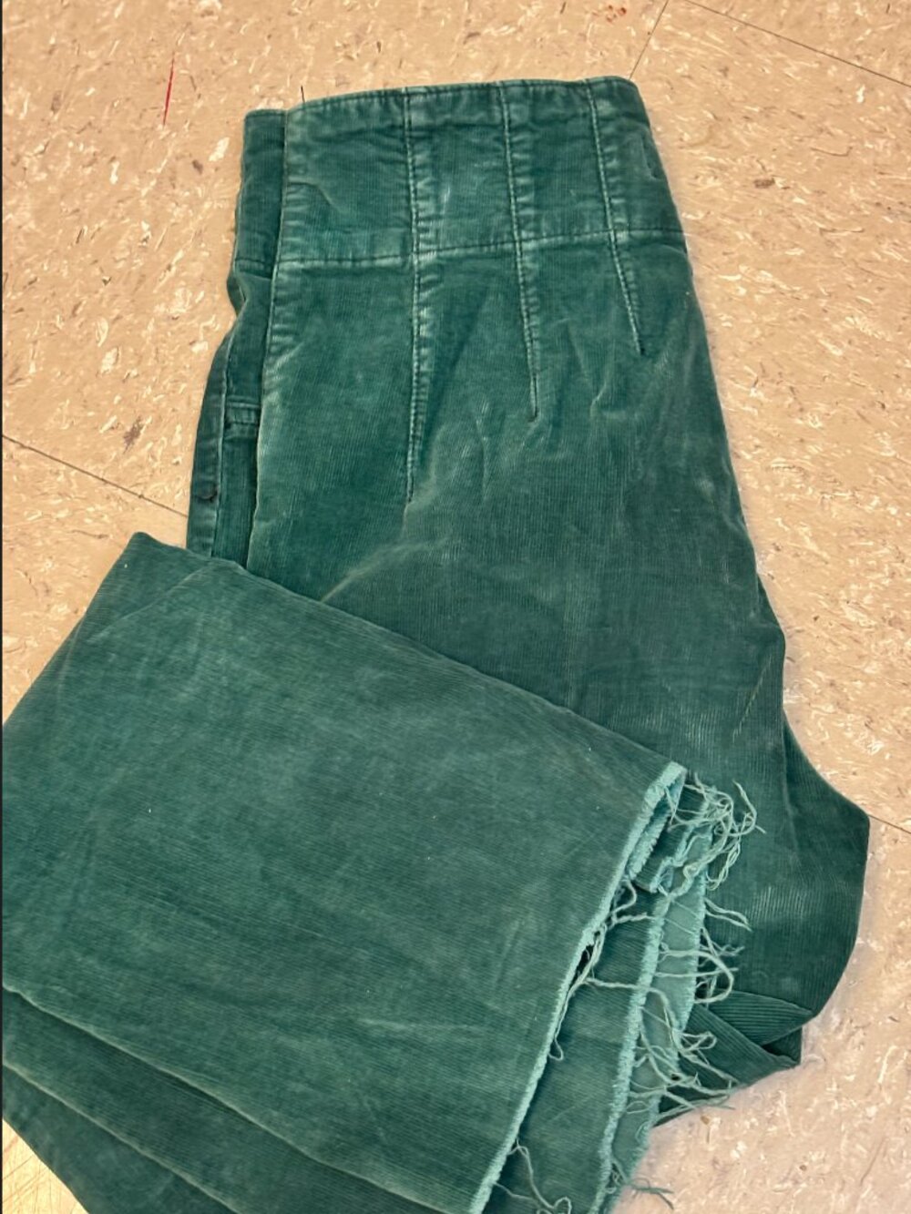Free People We The Free Jayde Cord Flare Pants Green. - Picture 7 of 7